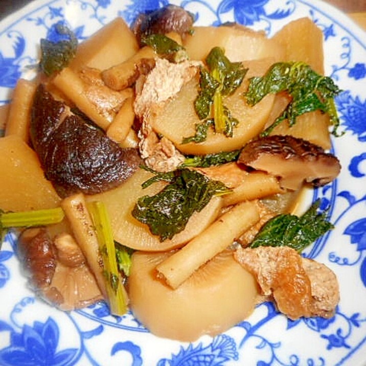 大根 牛蒡 油揚げ 椎茸の煮物 レシピ 作り方 By アルプスの乙女 楽天レシピ 大根 牛蒡 油揚げ 椎茸の煮物 レシピ 作り方 By アルプスの乙女 楽天レシピ
